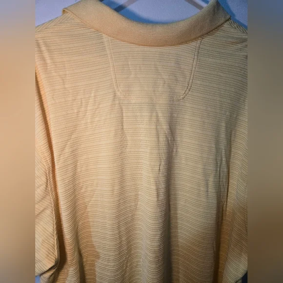 Tommy Bahama Polo Shirt Mens Size XXL Yellow Stripes Short Sleeve Collar 2XL - Picture 6 of 6
